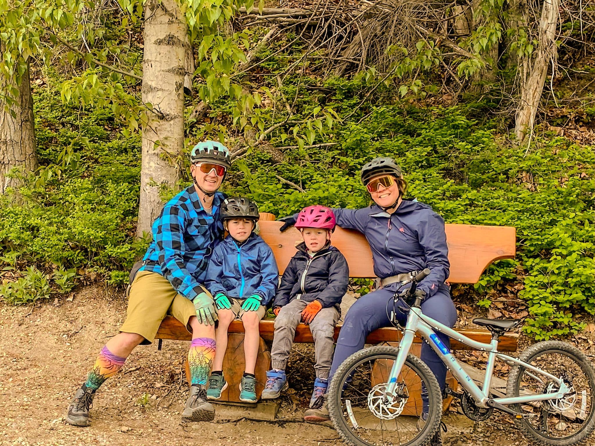 Kids mountain bike coaching session in the Kootenays